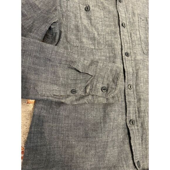 Jachs ladies medium chambray‎ denim button up top classic western preppy spring - Picture 3 of 10